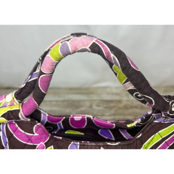 Vera Bradley PURPLE PUNCH GABBY Floral Quilted Bag Brown& Floral Some Fade - Picture 10 of 16